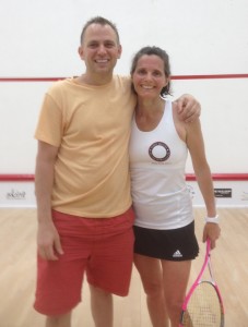 With Hope Prockop, my friend and US Masters teammate, moments after her impressive battle with Sarah Fitzgerald.